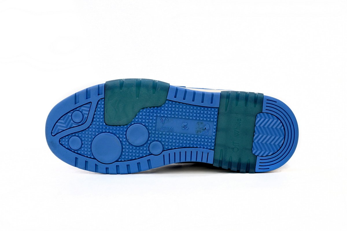 OFF-WHITE Out Of Office OOO Low Tops White Blue OMIA189F22LEA0014501 - Image 5