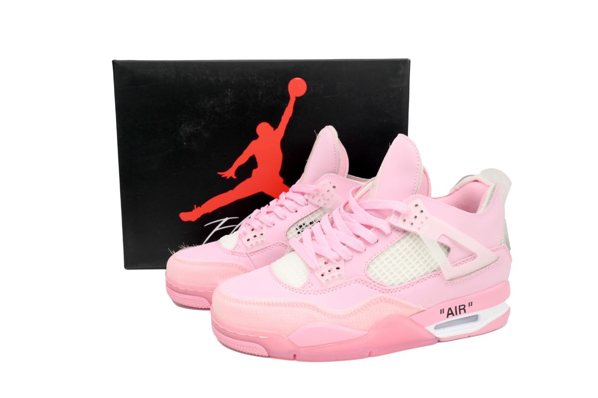 OFF White x Air Jordan 4 Pink Co Branding  CV9388-105 - Image 7