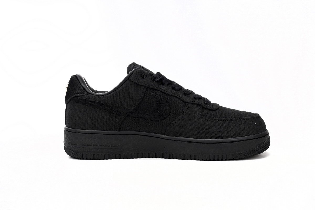 Stussy x Nike Air Force 1 Low “Black” CZ9084-001 - Image 4