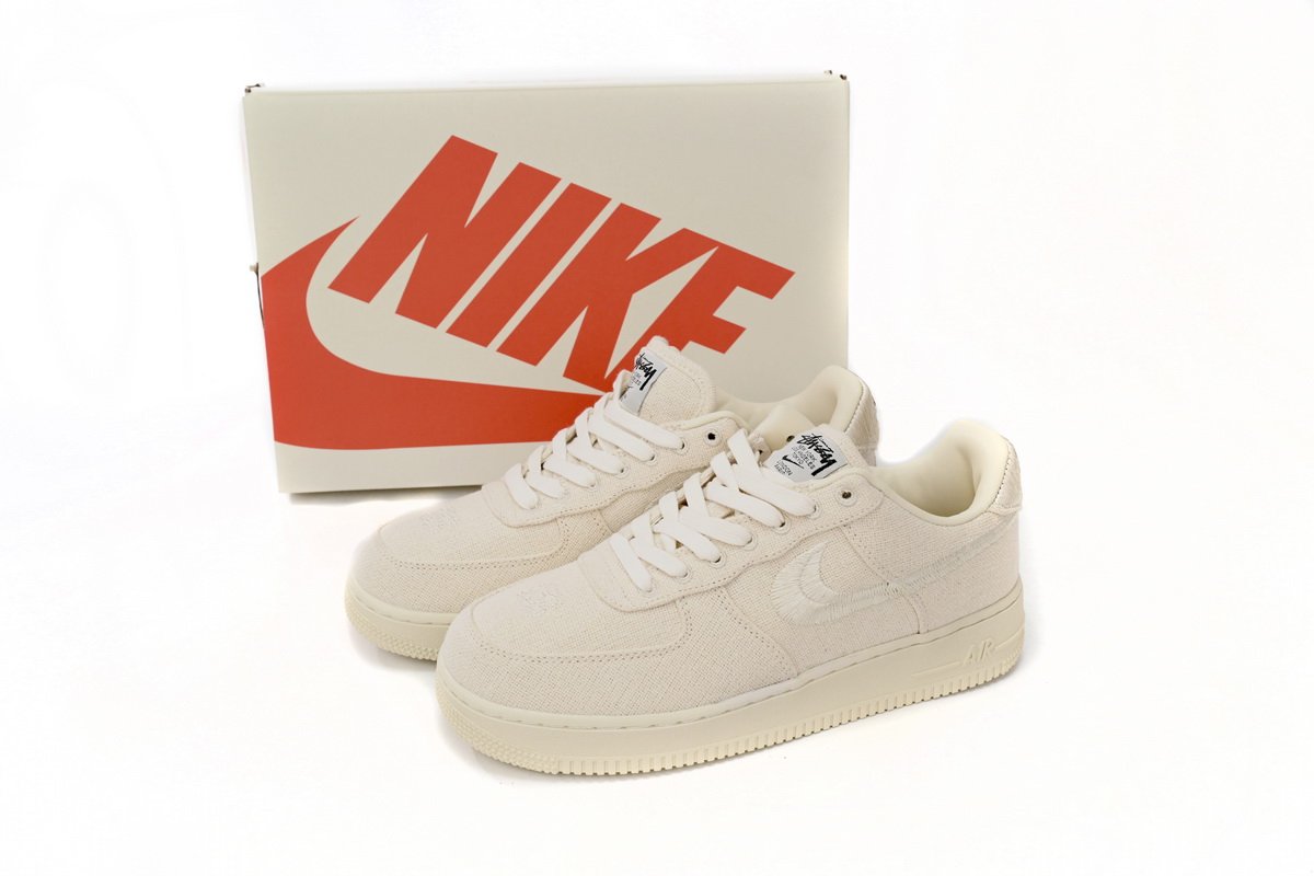 Stussy x Nike Air Force 1 Low “Fossil Stone” CZ9084-200 - Image 2
