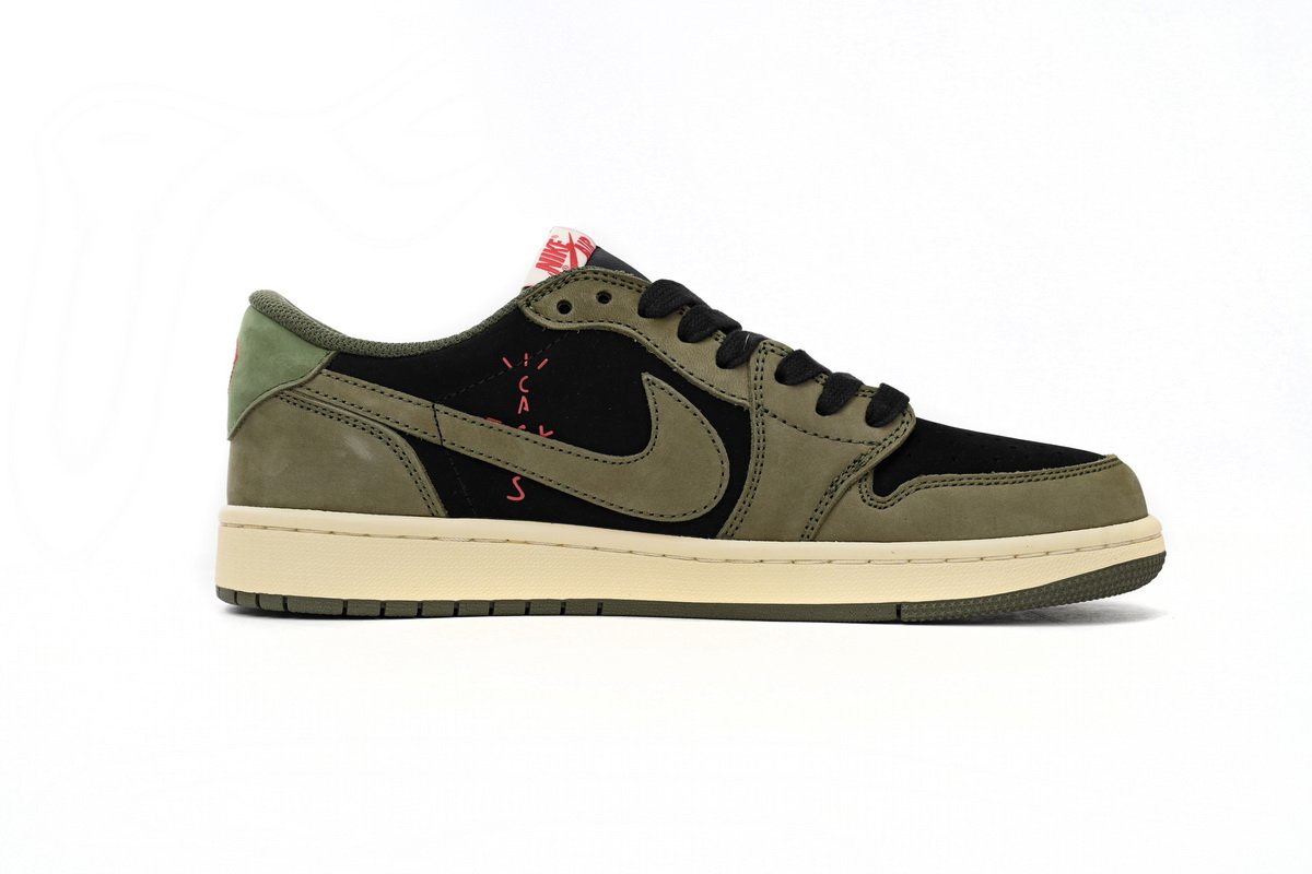 Travis Scott x Air Jordan 1 Low Green Barb CQ4277-200 - Image 3