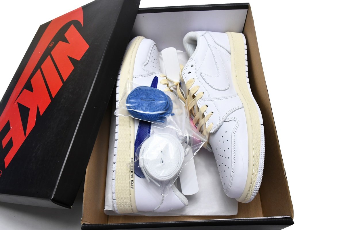 Travis Scott x Air Jordan 1 Low WhiteBlue DM6839-186 - Image 2