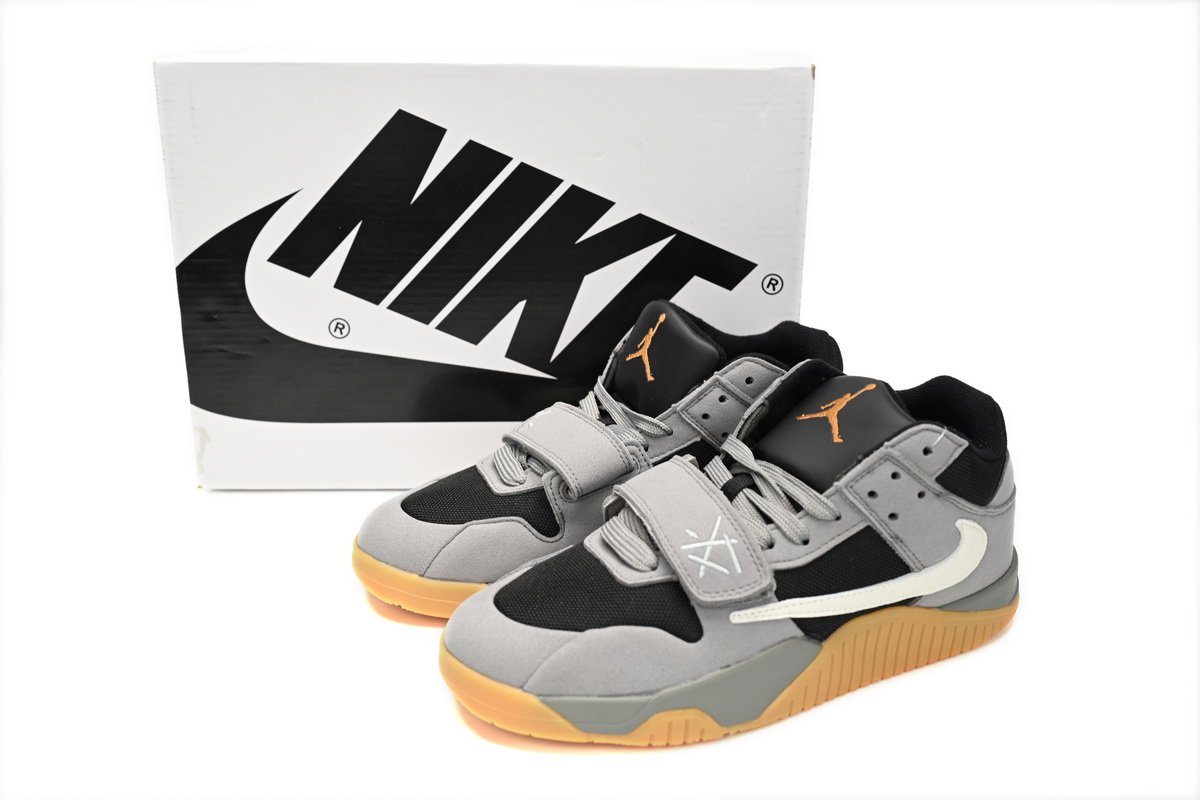 Travis Scott x Jordan Cut The Check Nice Kicks Black Gray Brown FZ8117-104 - Image 3